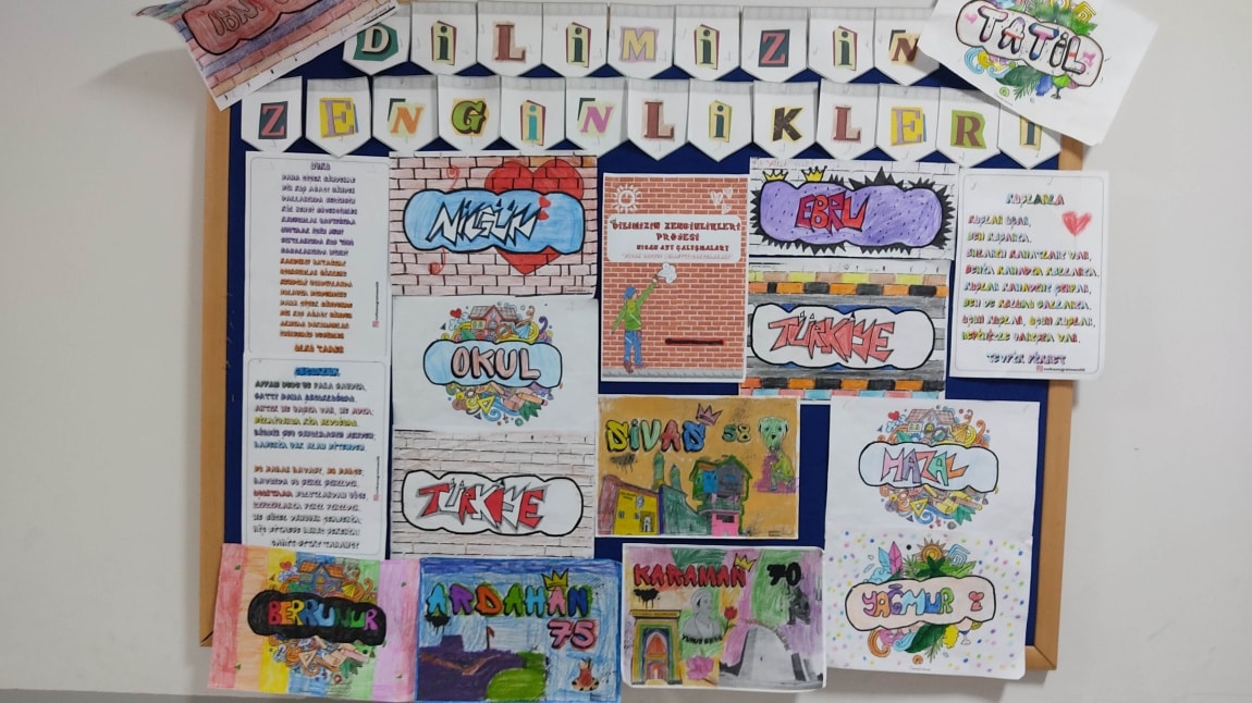 Dilimizin Zenginlikleri Nisan Ayı Çalışması: Duvar Yazısı (Grafiti) Çalışmaları 